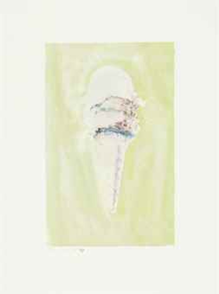 Untitled (Double Decker Ice Cream Cone) by Wayne Thiebaud