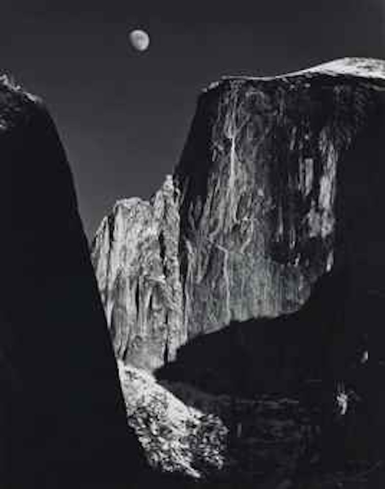 Moon and Half Dome, Yosemite Valley, 1960 by Ansel Adams