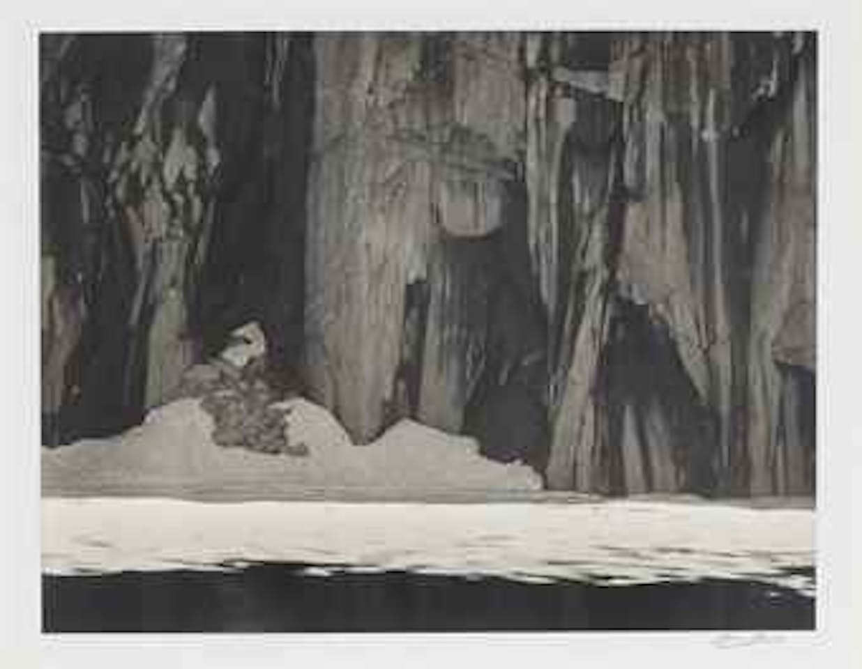 Frozen Lake and Cliffs, Kaweah Gap, Sierra Nevada, California, 1932 by Ansel Adams