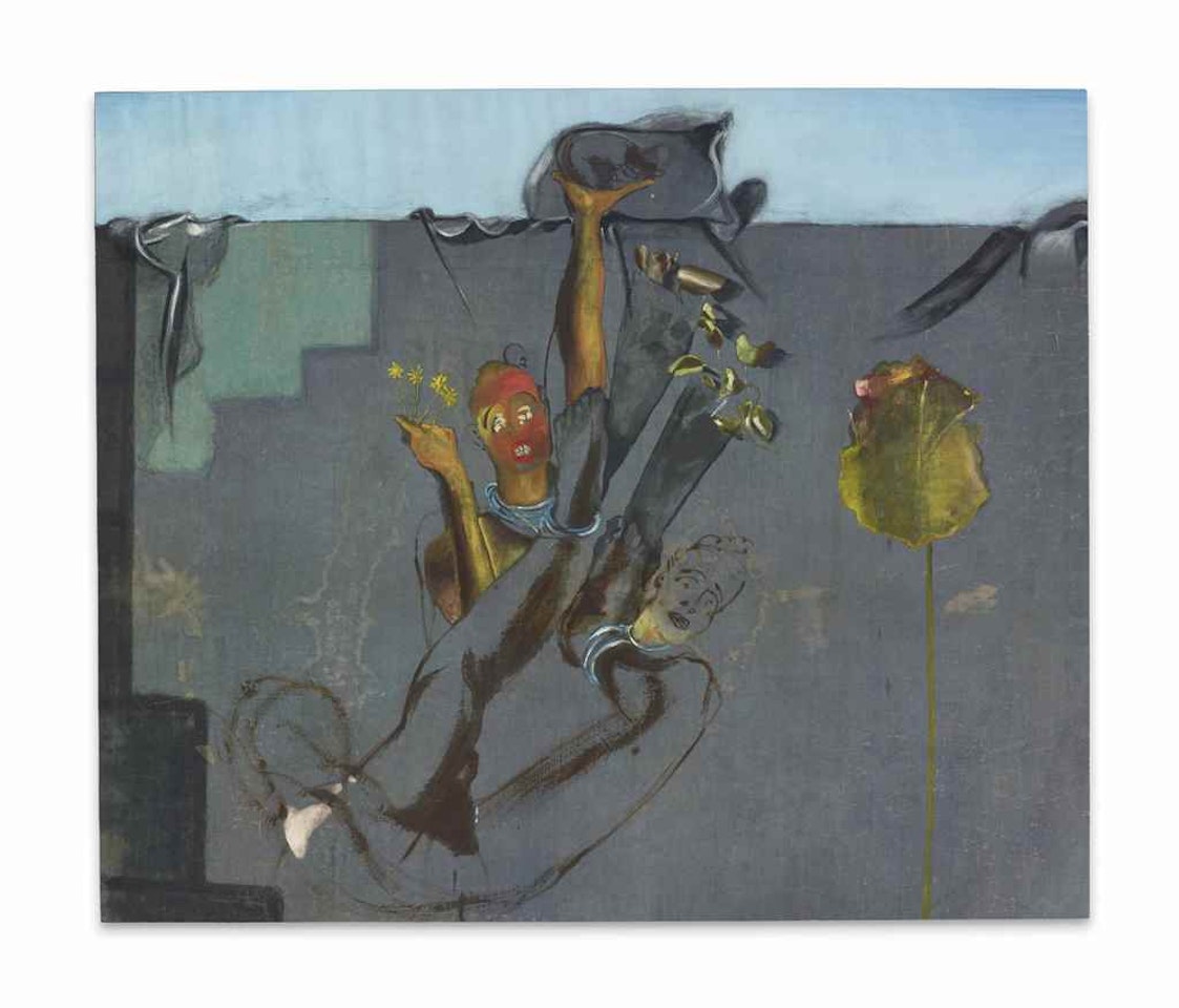 Line (Figures with Flowers) by Francesco Clemente