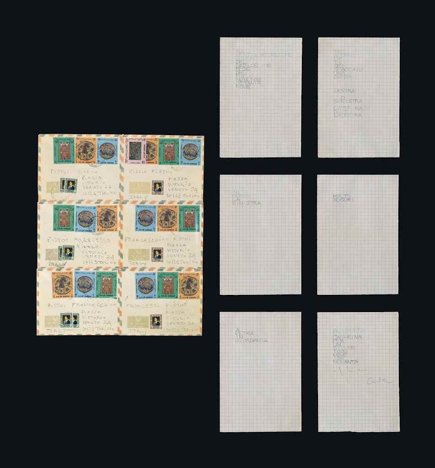 Lavoro postale (Permutazione) (Postal work (Permutation)) by Alighiero Boetti