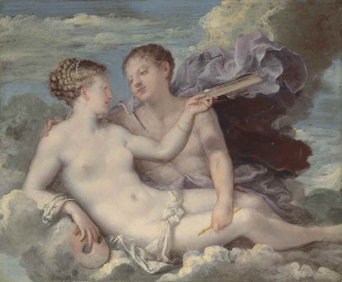 An allegory of Painting and Drawing by Pietro Liberi