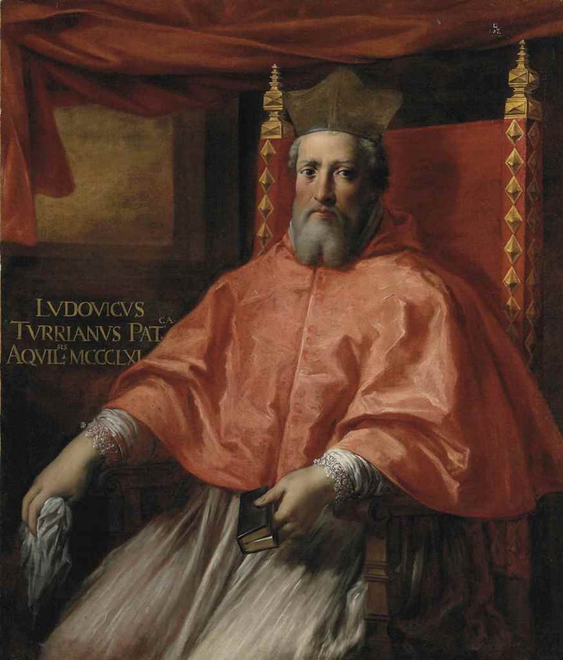 Portrait of Cardinal Ludovico Turriano, Patriarch of Aquilea, three-quarter length by Roman School