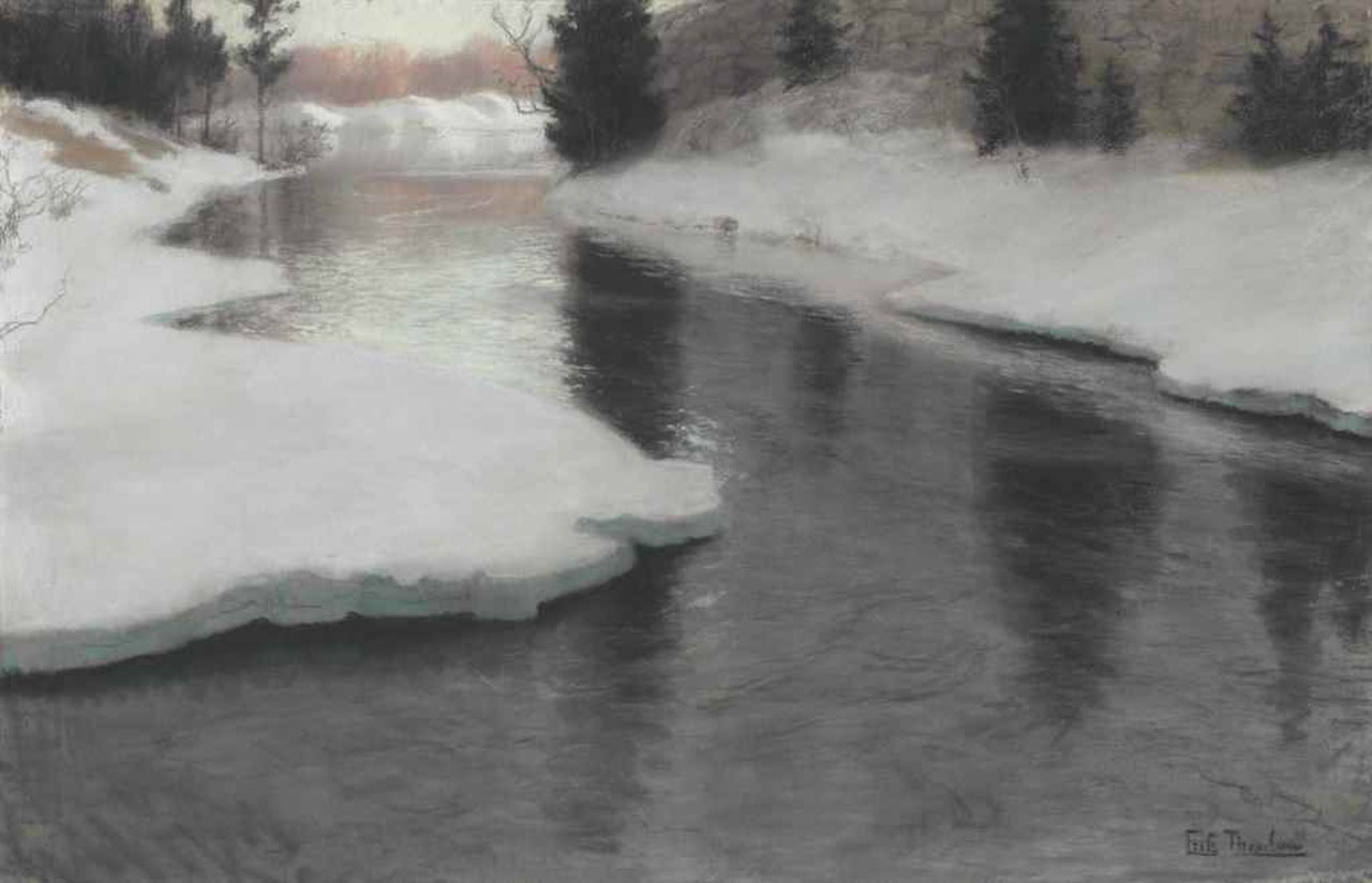 Winter Landscape by Fritz Thaulow