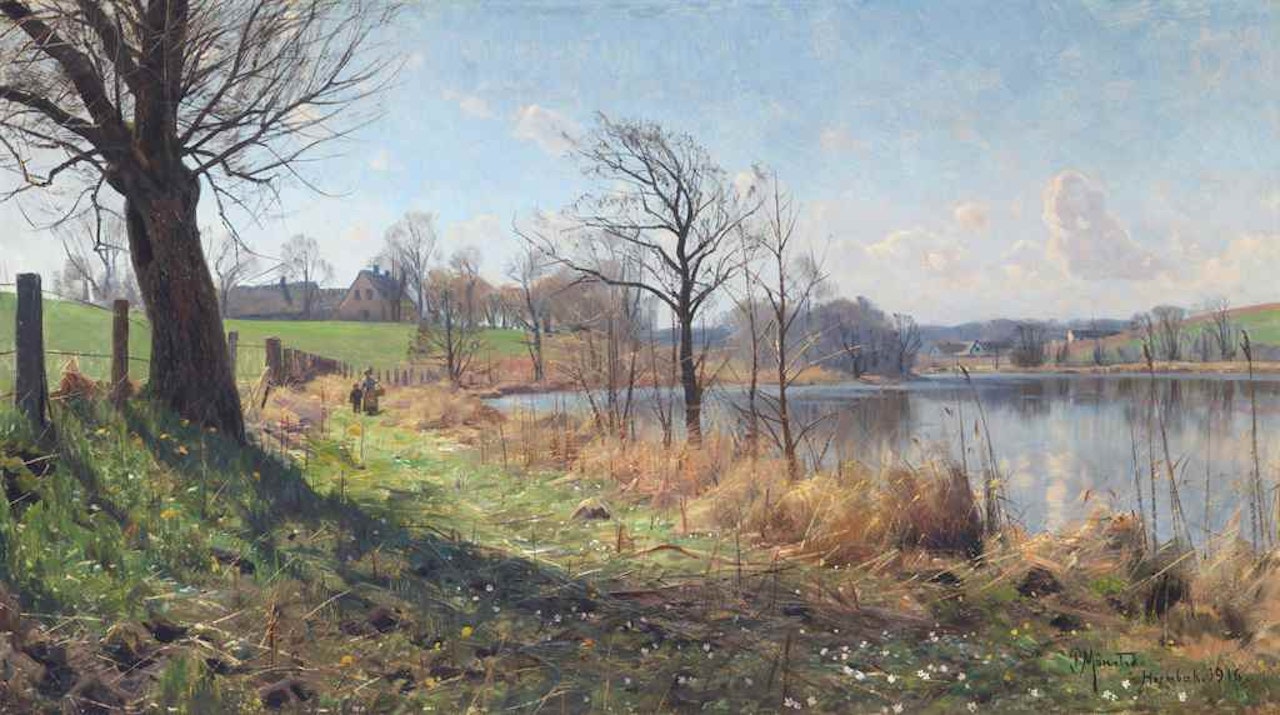 A View of Hornbæk by Peder Mork Monsted
