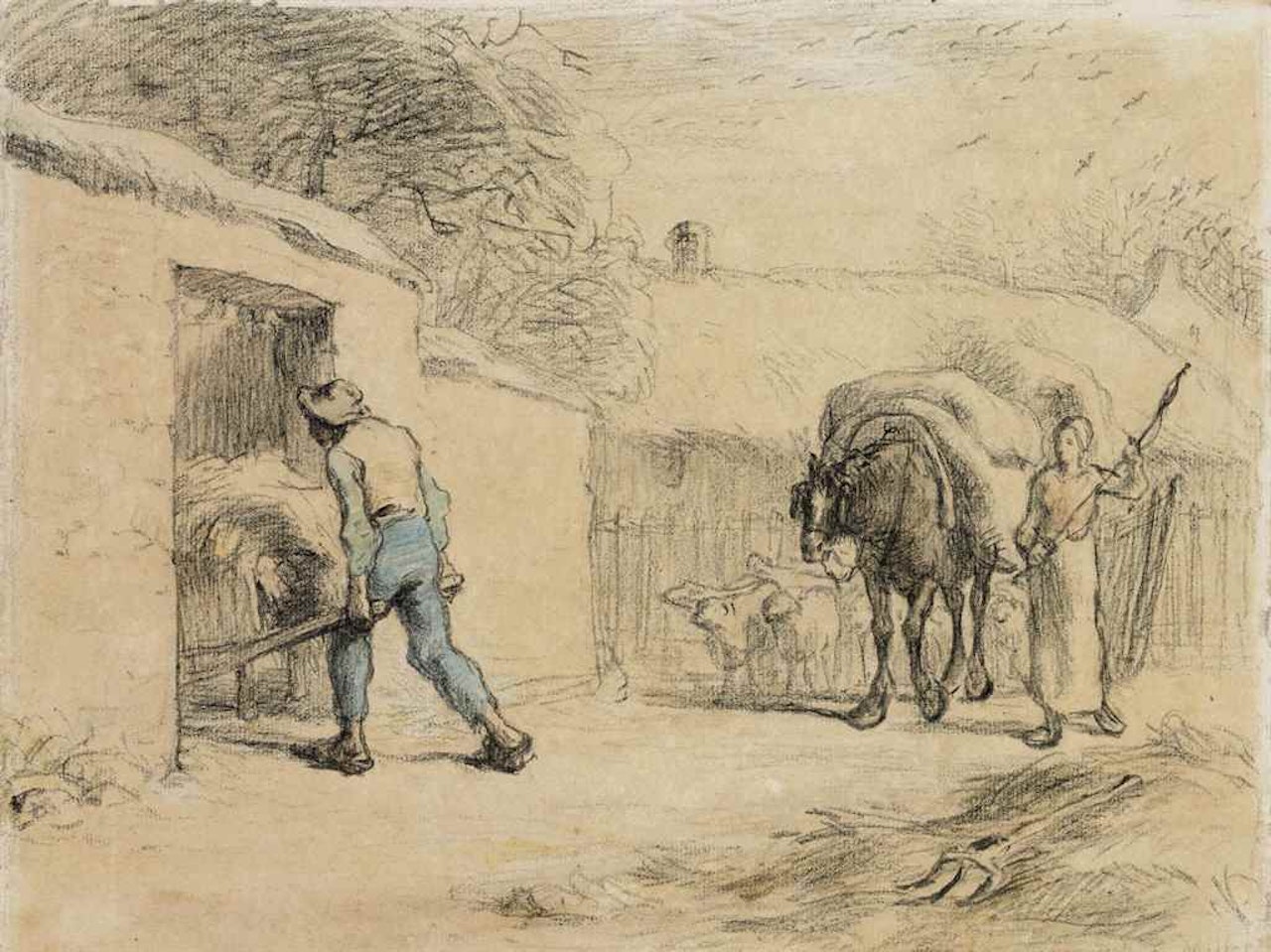 Rue du village by Jean-François Millet