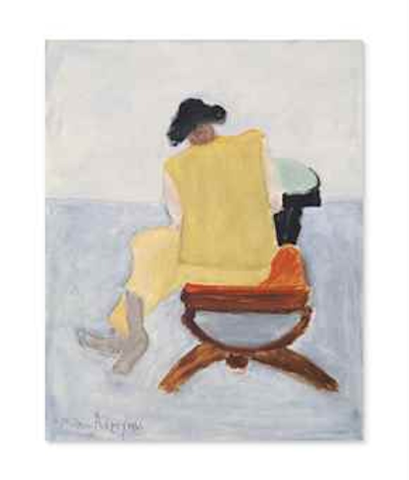 Girl on Red Stool by Milton Avery