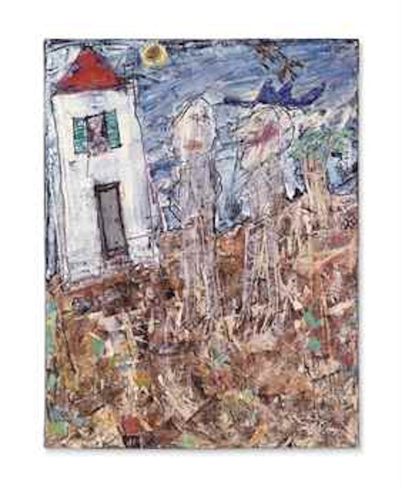 Visiteur au chapeau bleu (Visitor with Blue Hat) by Jean Dubuffet