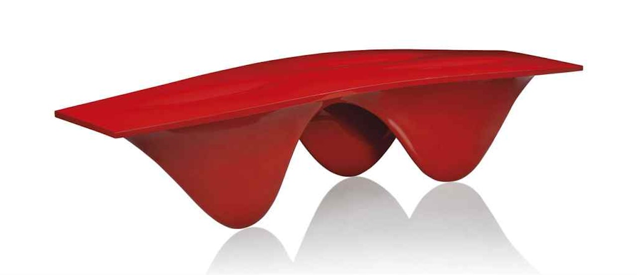 A '(RED) AQUA' TABLE by Zaha Hadid