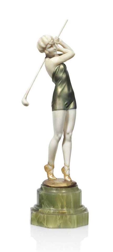 'GOLFER IN BATHING SUIT' by Ferdinand Preiss