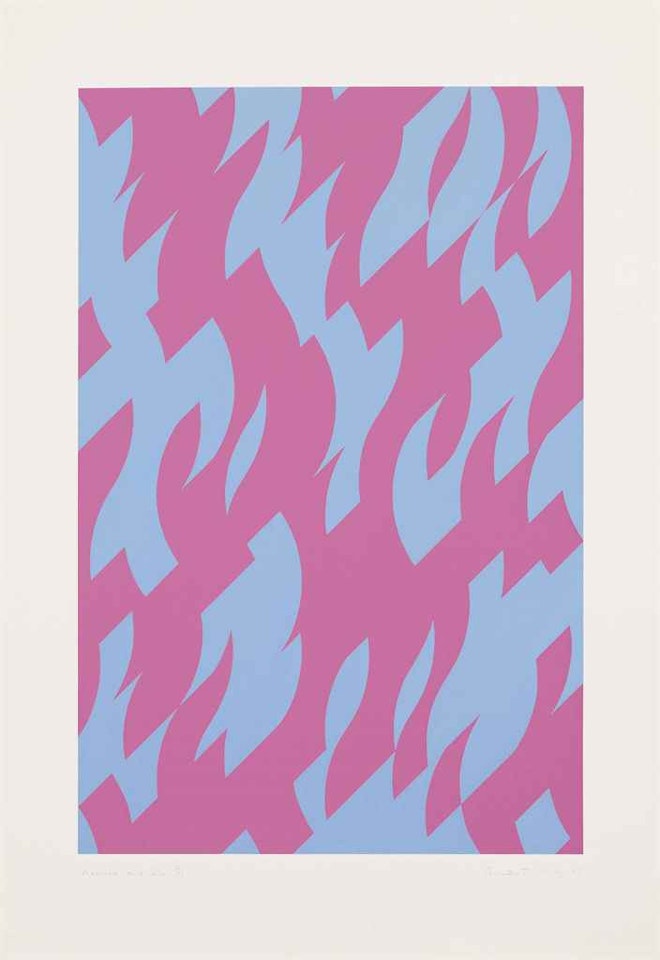 Magenta and Blue by Bridget Riley