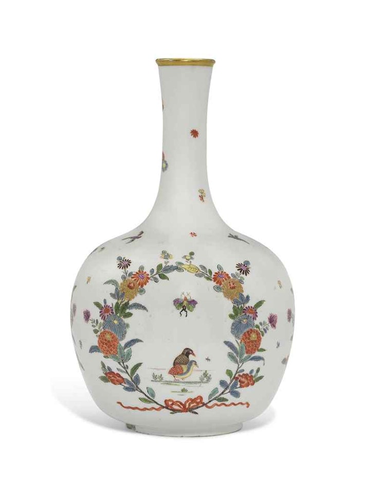 A MEISSEN (AUGUSTUS REX) KAKIEMON BOTTLE-VASE by Anonymous