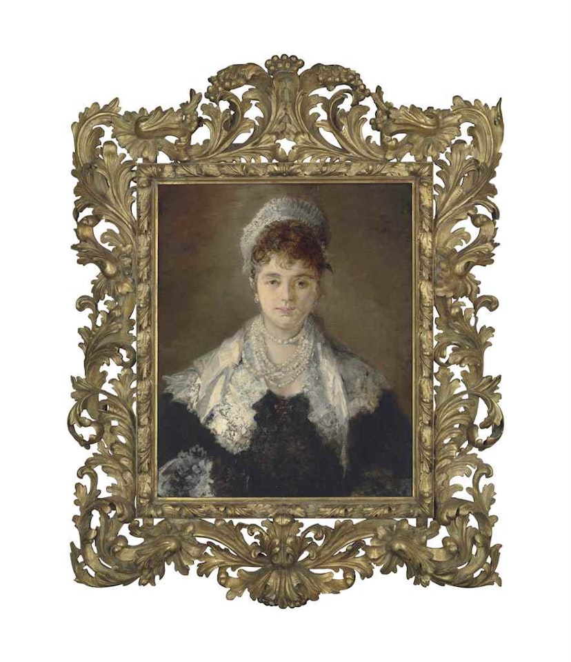 Portrait of a Lady, possibly Johanna (Hanna) Elisabeth Maria von Klinkosch, Princess Aloys of Liechtenstein by Hans Makart