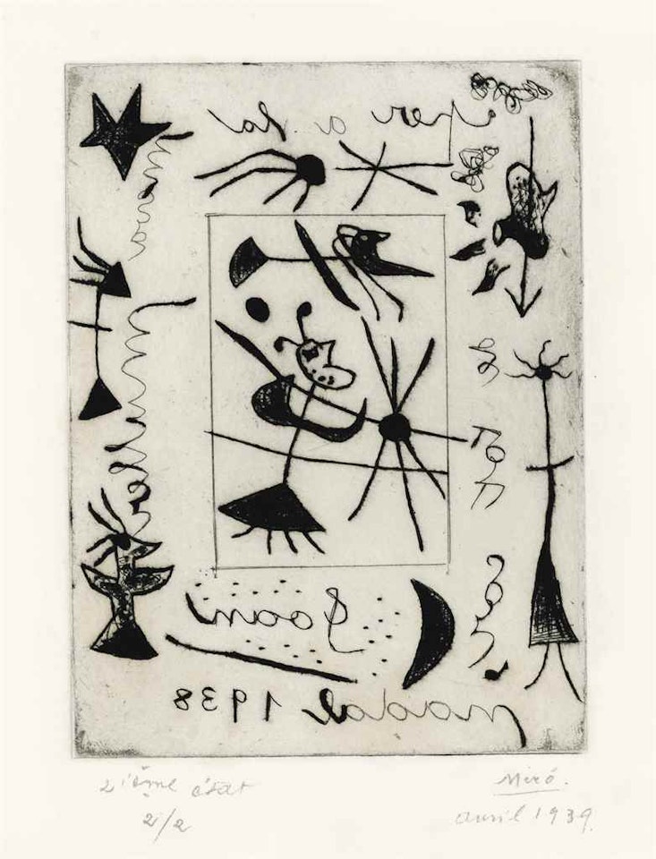 Bijou et cadre by Joan Miró