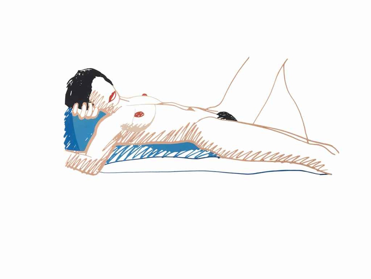 Monica Lying on Her Back by Tom Wesselmann