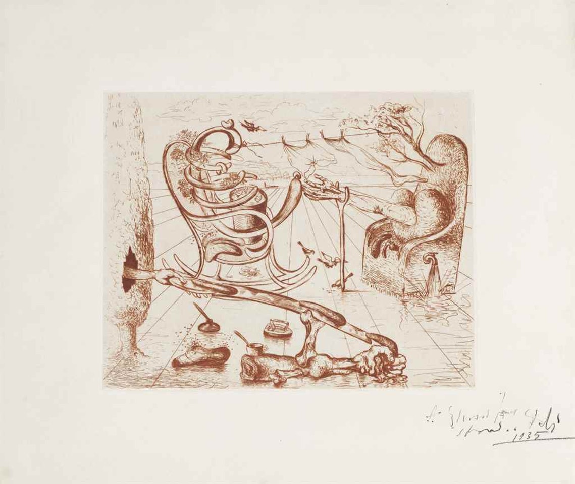 Fantastic Beach Scene by Salvador Dali