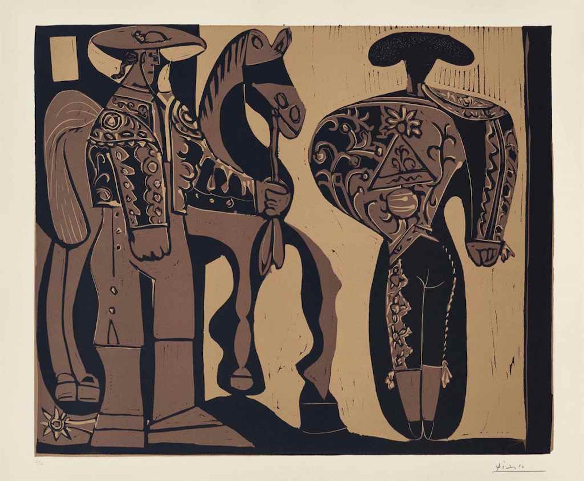 Picador et Torero Attendant le Paseo de Cuadrillas by Pablo Picasso