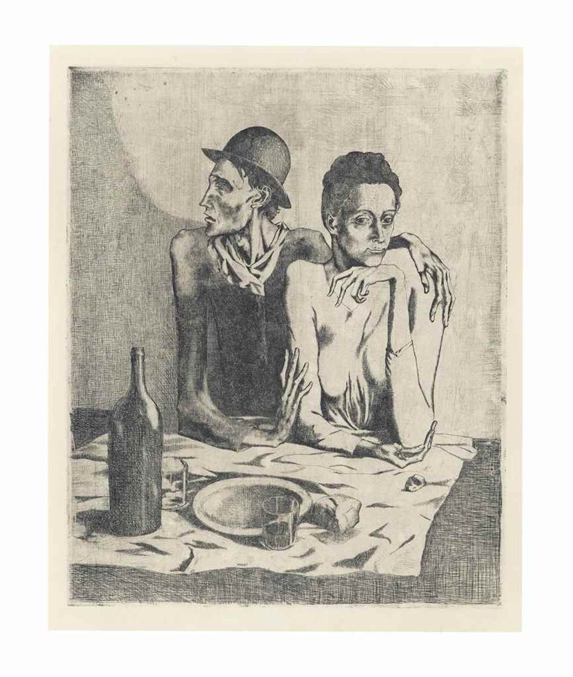 Le Repas frugal, from La Suite des Saltimbanques by Pablo Picasso