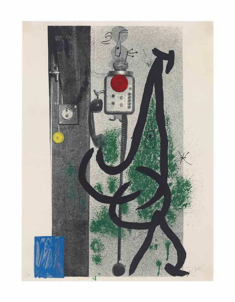 La Demoiselle au Telephone by Joan Miró