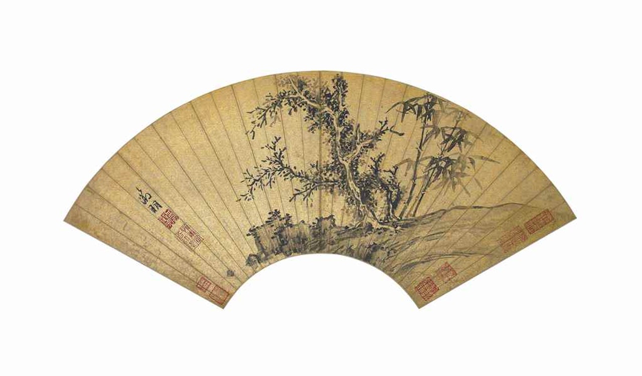 TREES ON A HILLSIDE by Wen Zhengming