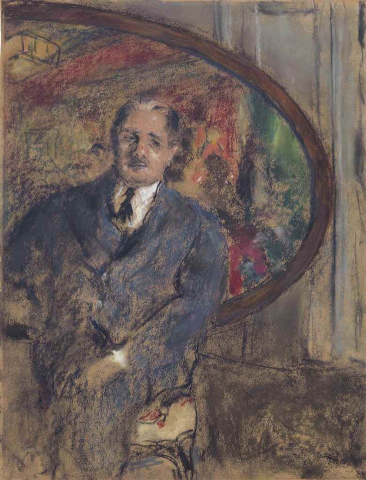 Monsieur Bénard devant le tableau du Grand Teddy by Édouard Vuillard
