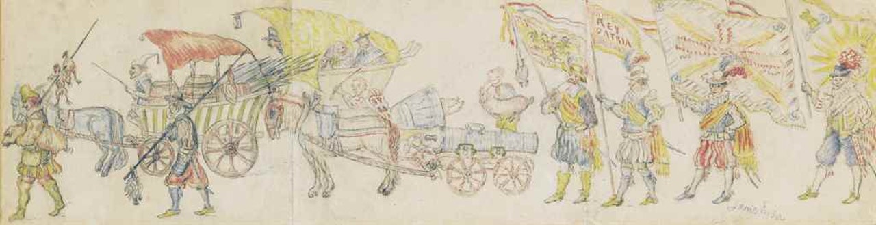 Projet pour Cortège représente Maurice de Nassau à Ostende après la Bataille de Nieuport (II) by James Ensor