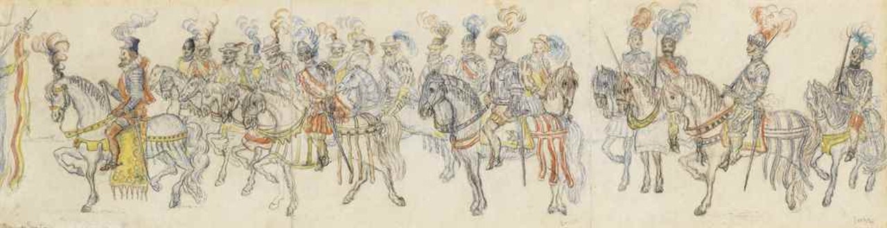 Projet pour Cortège représente Maurice de Nassau à Ostende après la Bataille de Nieuport (I) by James Ensor