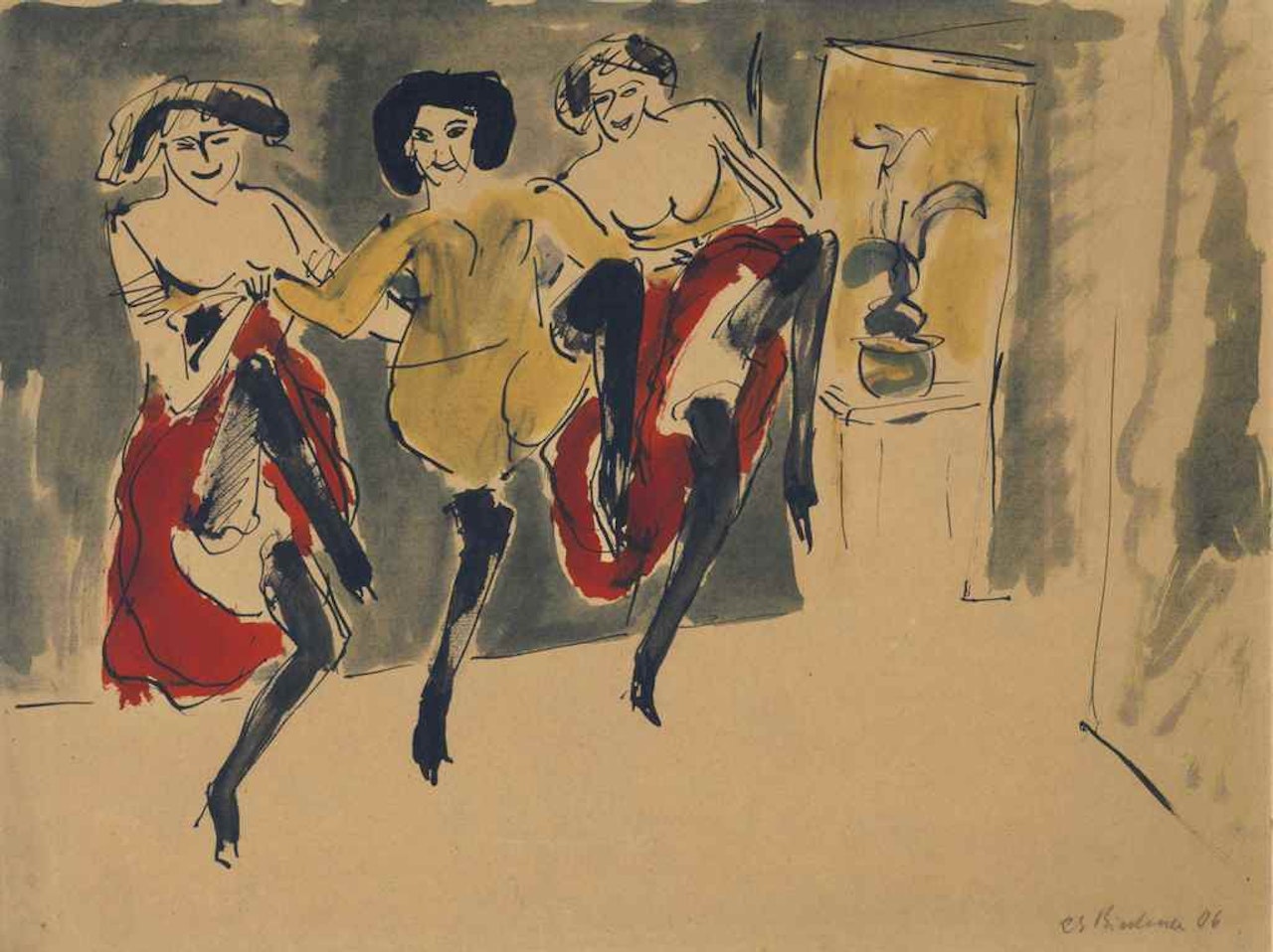 Drei Tänzerinnen by Ernst Ludwig Kirchner