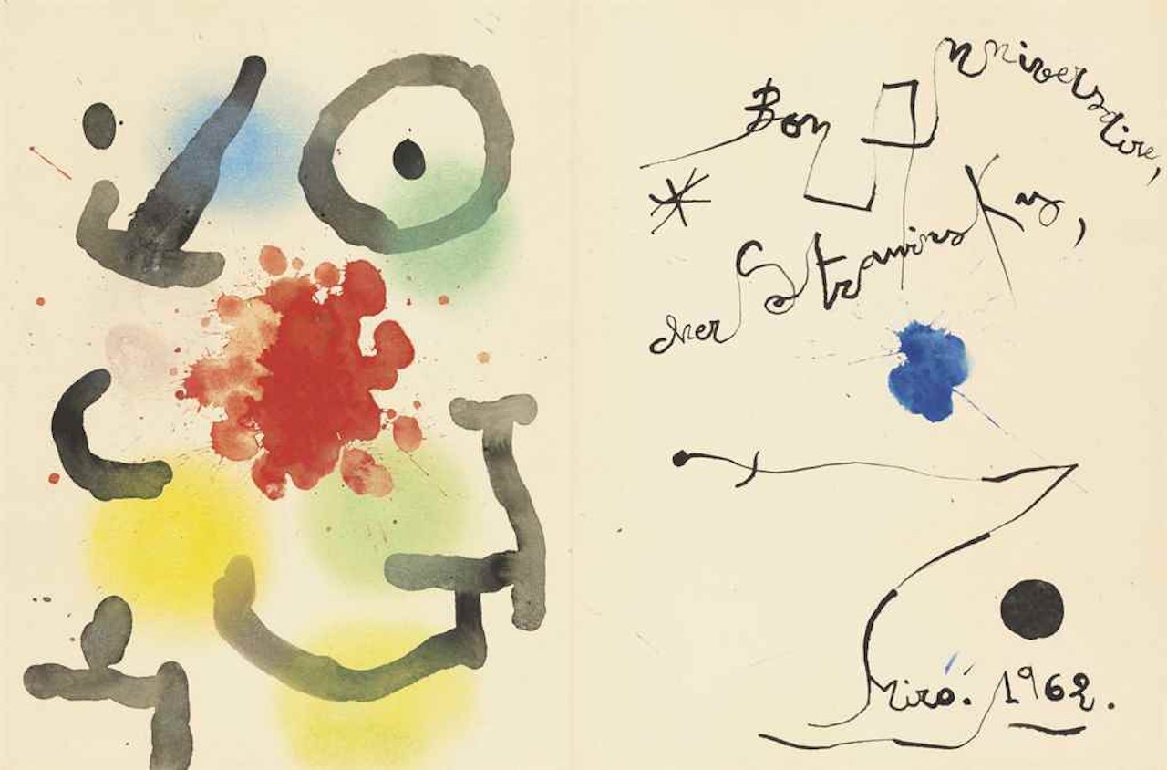 Bon anniversaire Stravinsky by Joan Miró