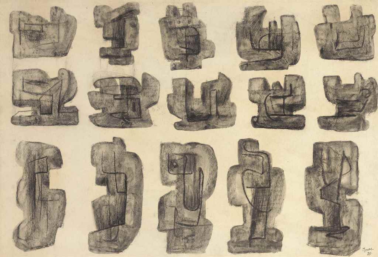 Ideas for Stone Carving by Henry Moore
