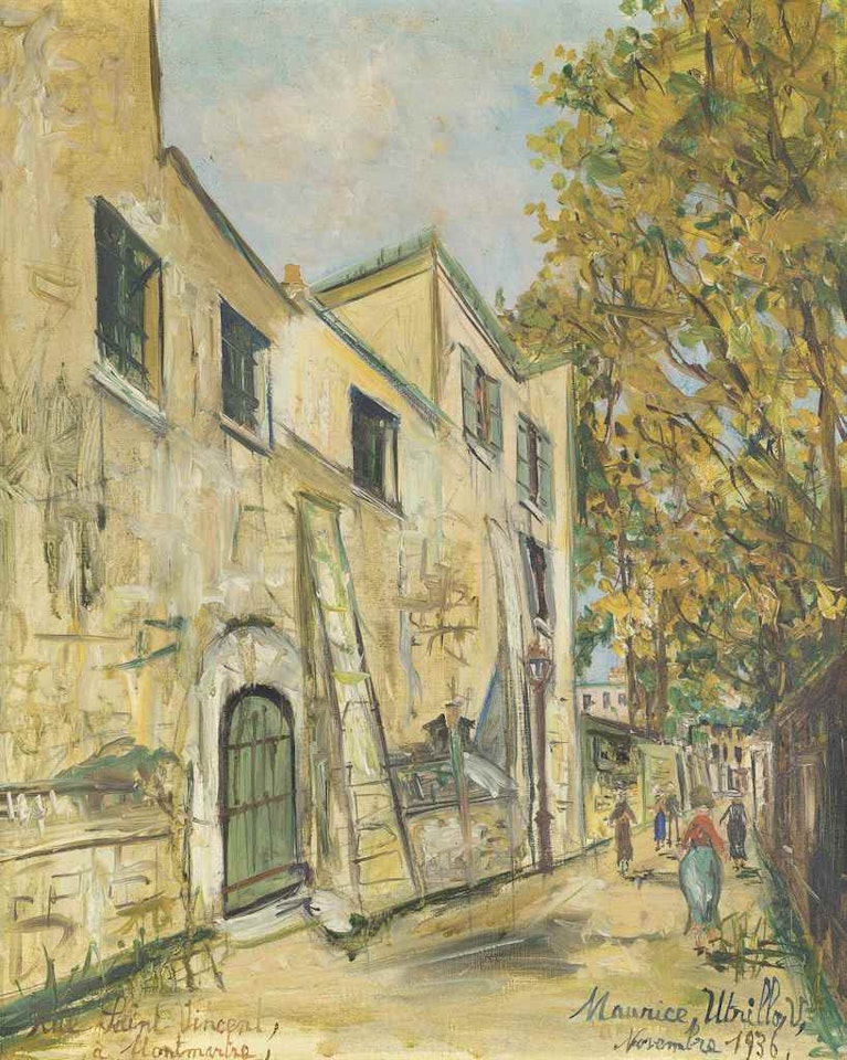 Rue Saint-Vincent à Montmartre by Maurice Utrillo