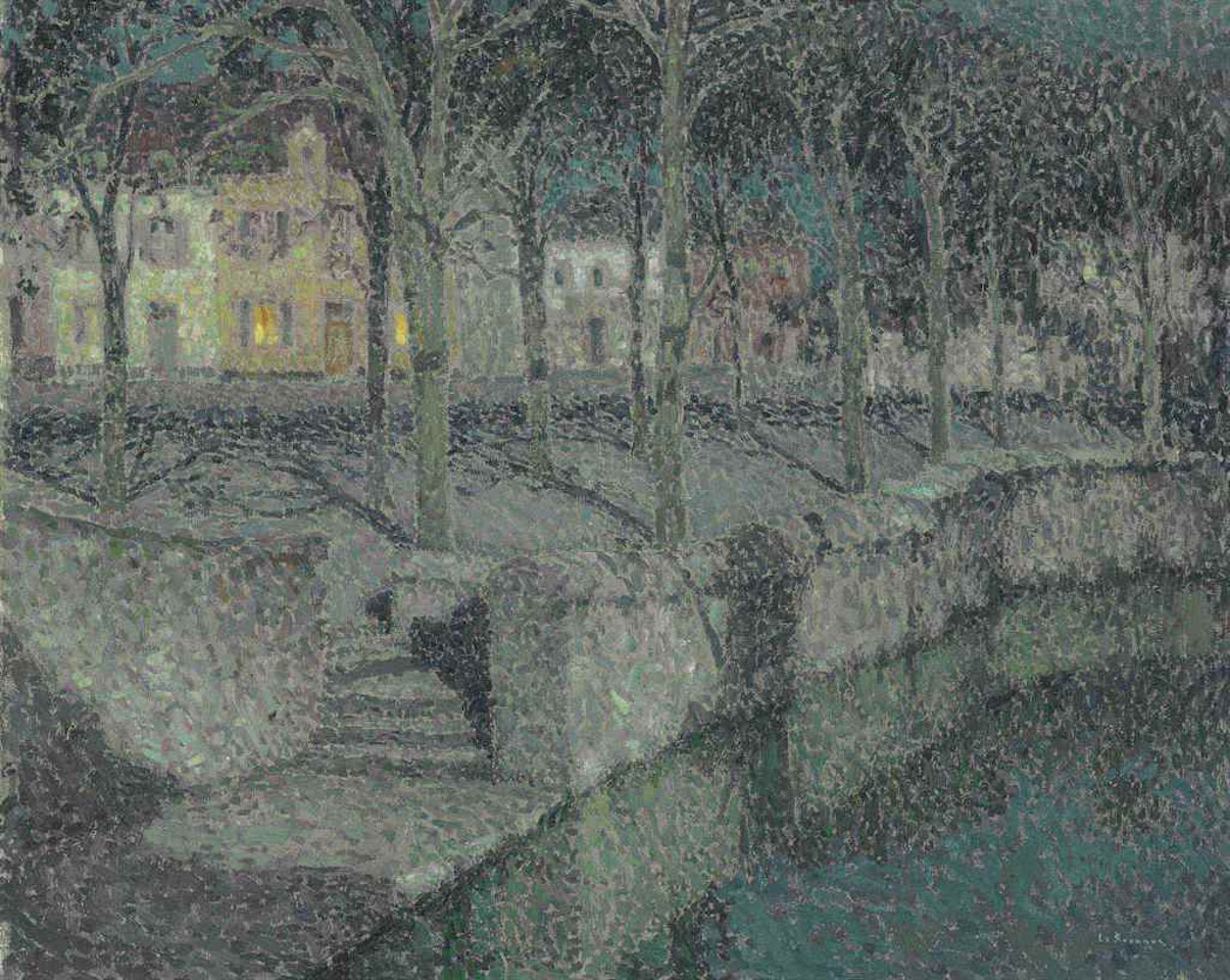 Le quai au clair de lune by Henri Le Sidaner