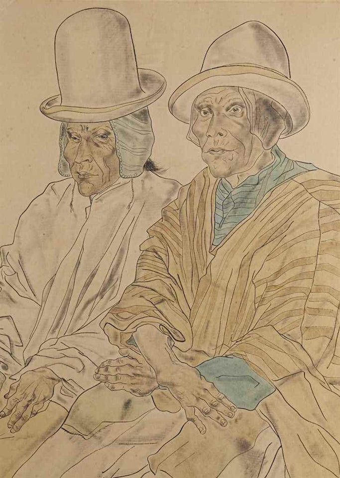 Les deux boliviens by Leonard Tsuguharu Foujita