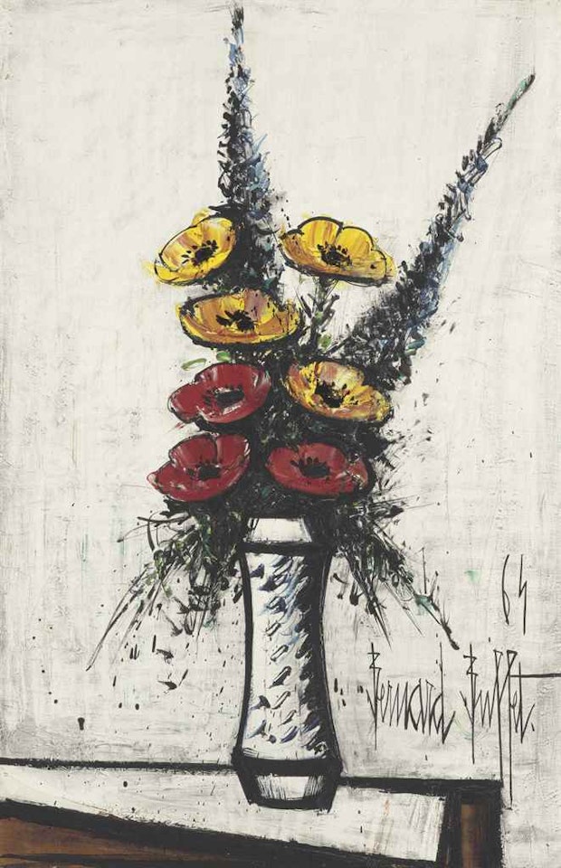 Pavots rouges et jaunes by Bernard Buffet