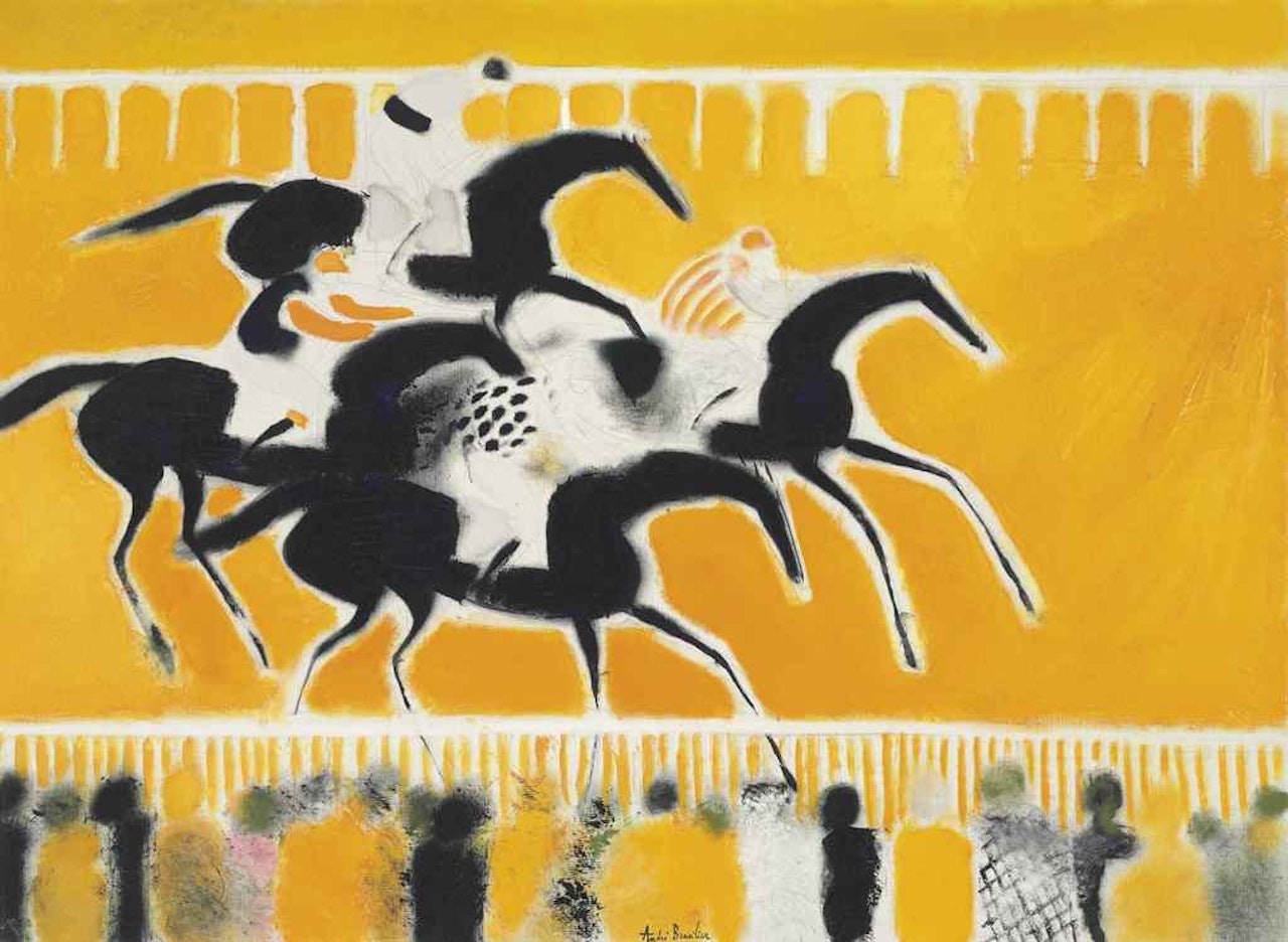 Courses à Auteuil by André Brasilier