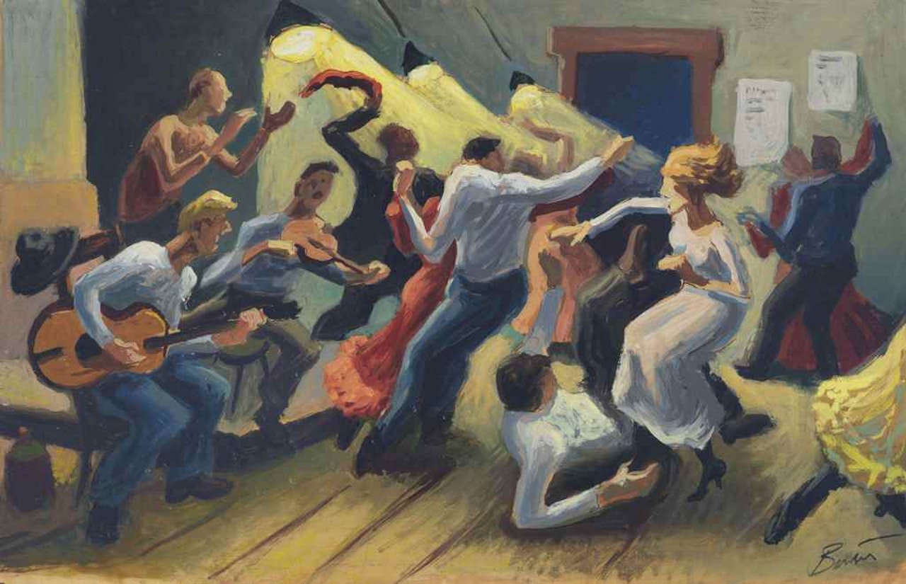 Study for 'Swing Your Partner' by Thomas Hart Benton