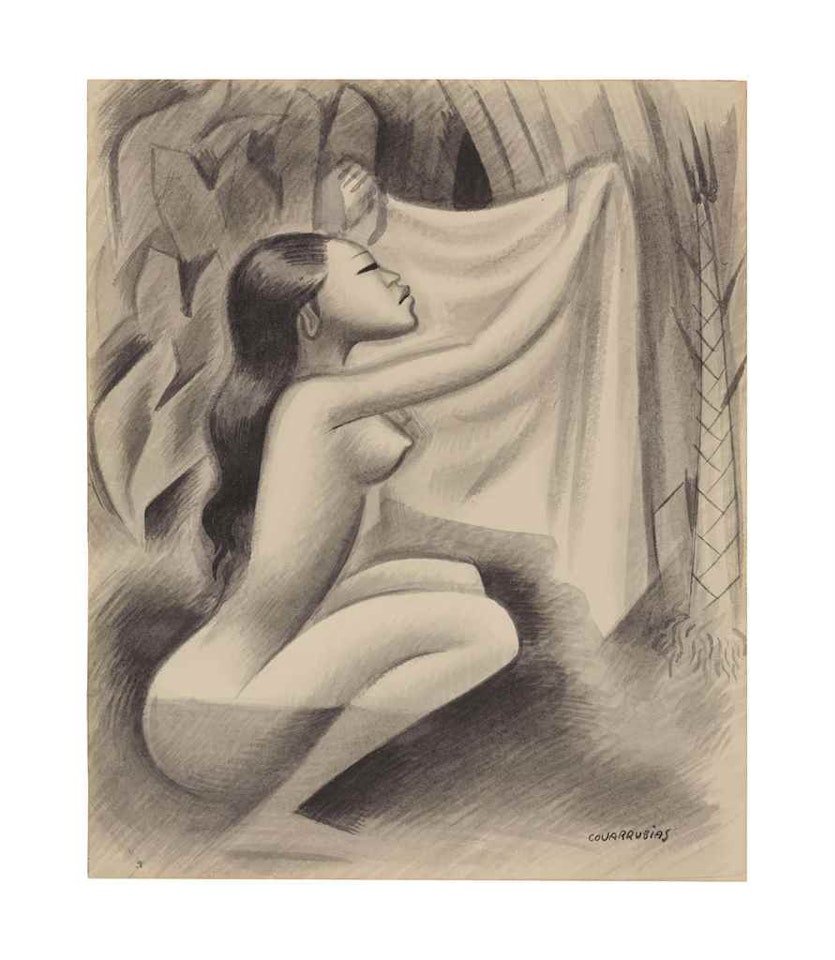 Bather Holding Up Her Kemban by Miguel Covarrubias