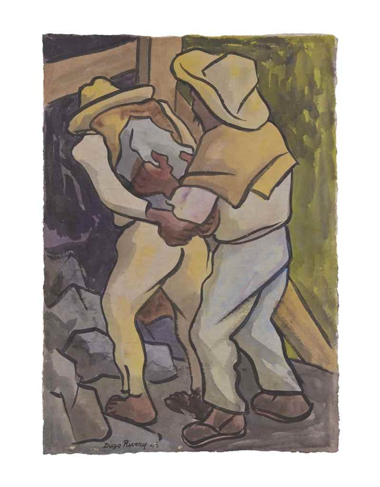 Untitled (Stone Workers) by Diego Rivera
