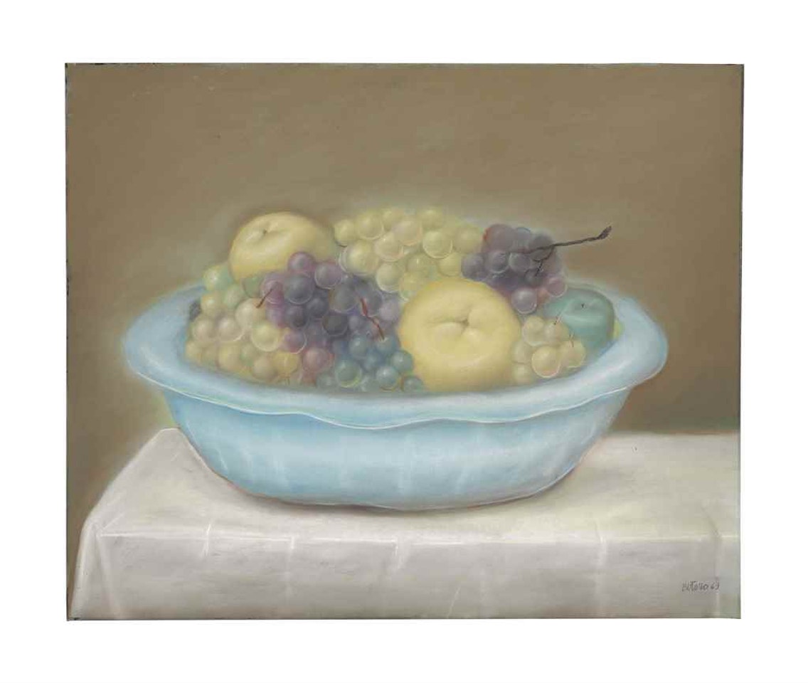 Still Life with Grapes by Fernando Botero