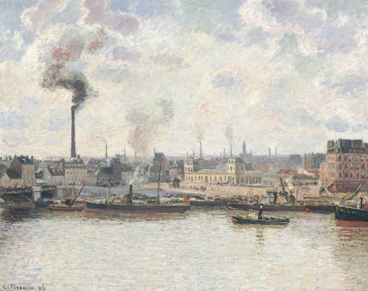 La Gare d'Orléans, Saint-Sever, Rouen by Camille Pissarro