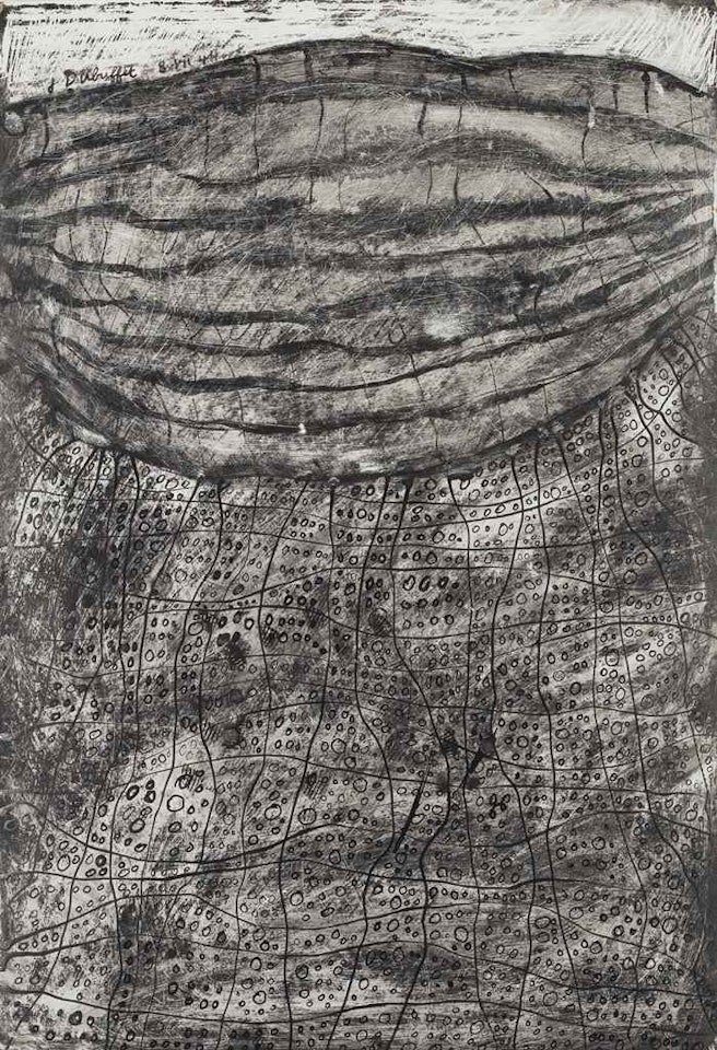 Plage de galets déserte by Jean Dubuffet
