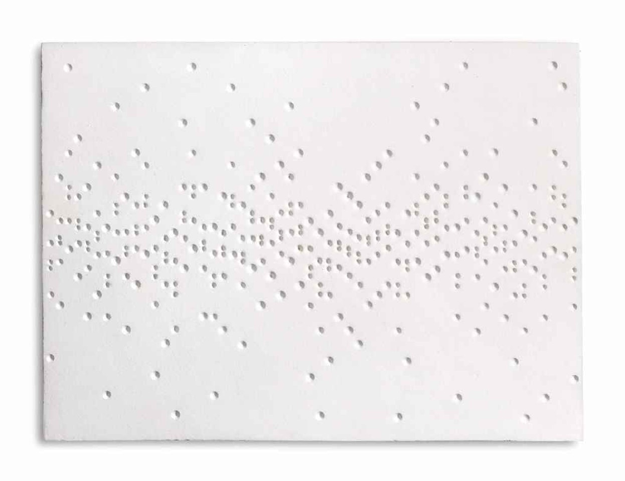 Weiße Struktur (Zufallsverteilung auf horizontale Achse 1) (White Structure (Random Division on Horizontal Axis 1)) by Gerhard Von Graevenitz