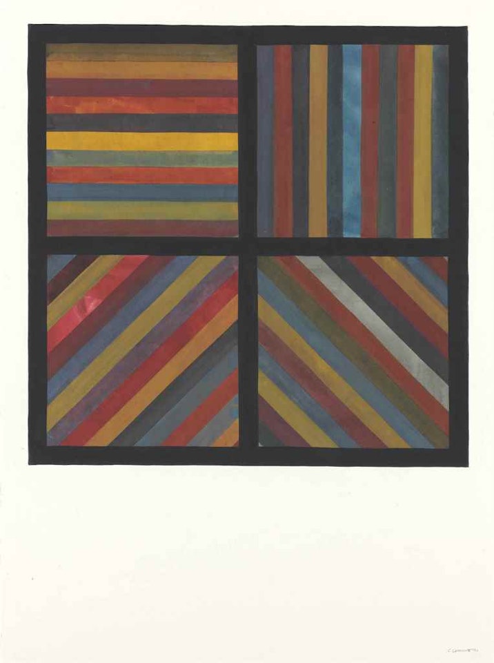 Bands of Color in 4 Directions by Sol LeWitt