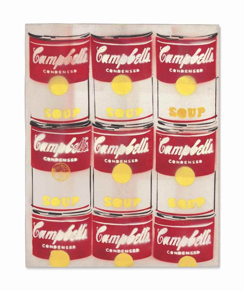 Nine Campbell's Soup Cans by Andy Warhol