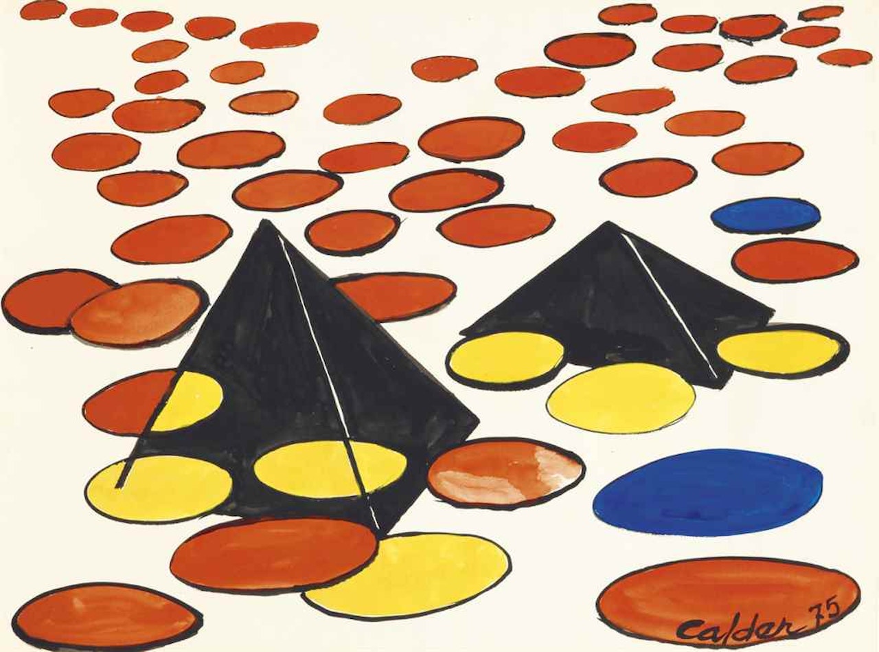 Black Horizontal Pyramids by Alexander Calder