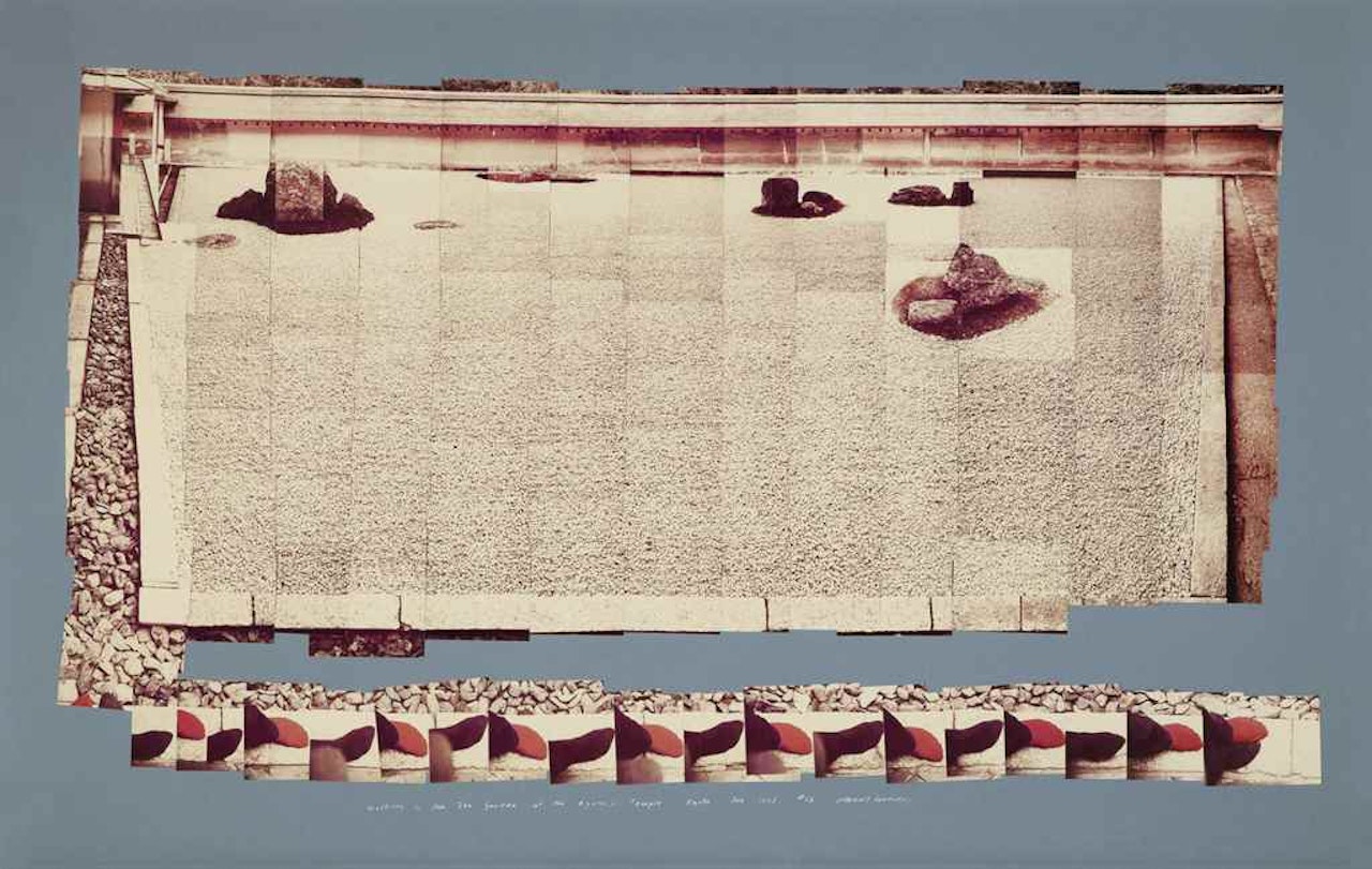 Walking in the Zen Garden at the Ryoanji Temple by David Hockney
