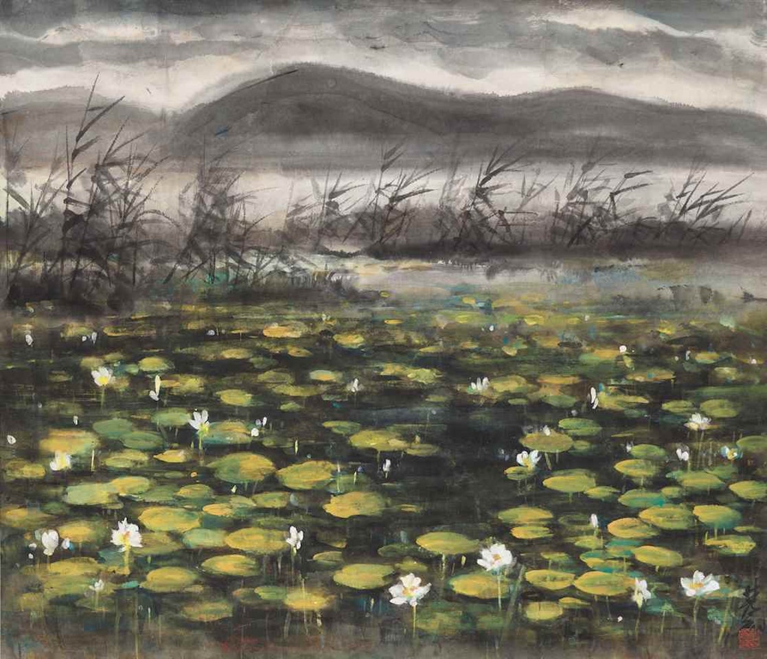 Lotus Pond by Lin Fengmian
