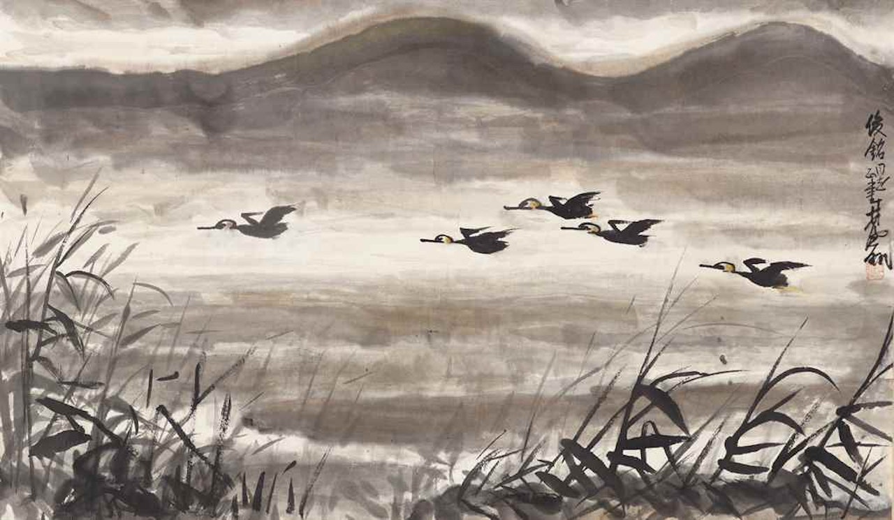 Flying Geese by Lin Fengmian