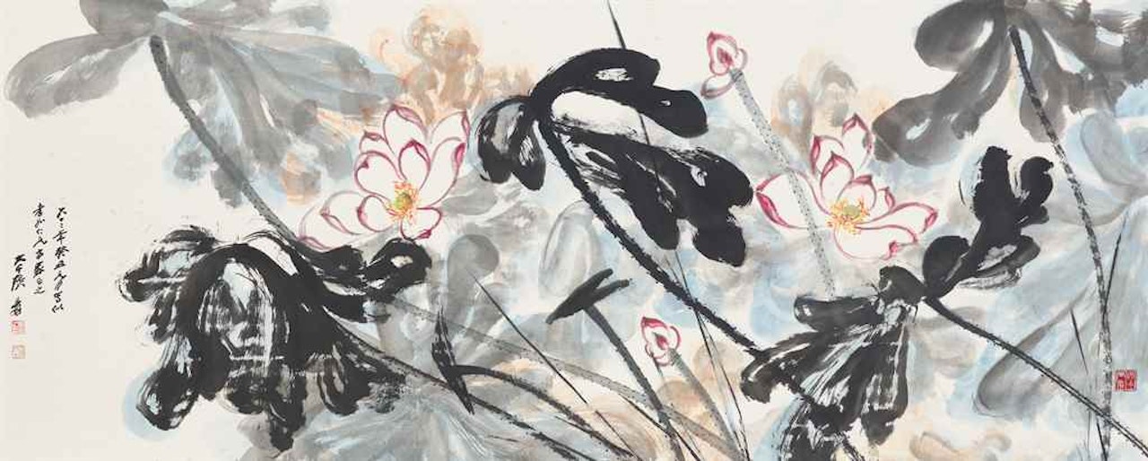 Pink Lotus by Zhang Daqian