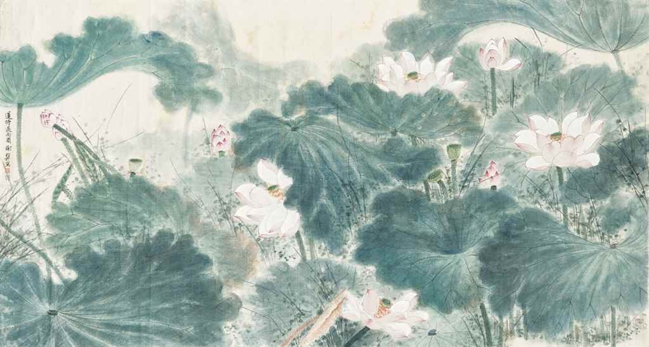 Lotus Pond After Rain by Xie Zhiliu